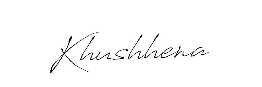 Make a beautiful signature design for name Khushhena. With this signature (Antro_Vectra) style, you can create a handwritten signature for free. Khushhena signature style 6 images and pictures png