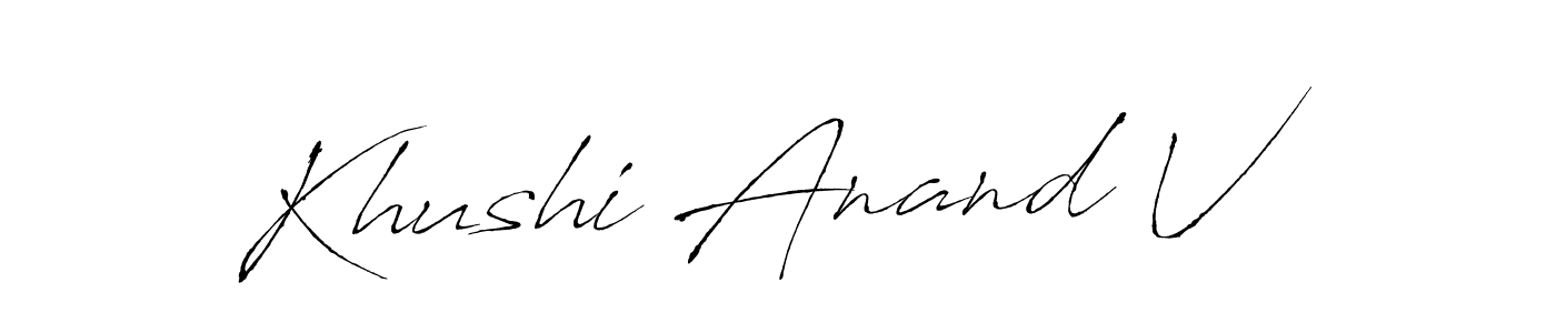 See photos of Khushi Anand V official signature by Spectra . Check more albums & portfolios. Read reviews & check more about Antro_Vectra font. Khushi Anand V signature style 6 images and pictures png