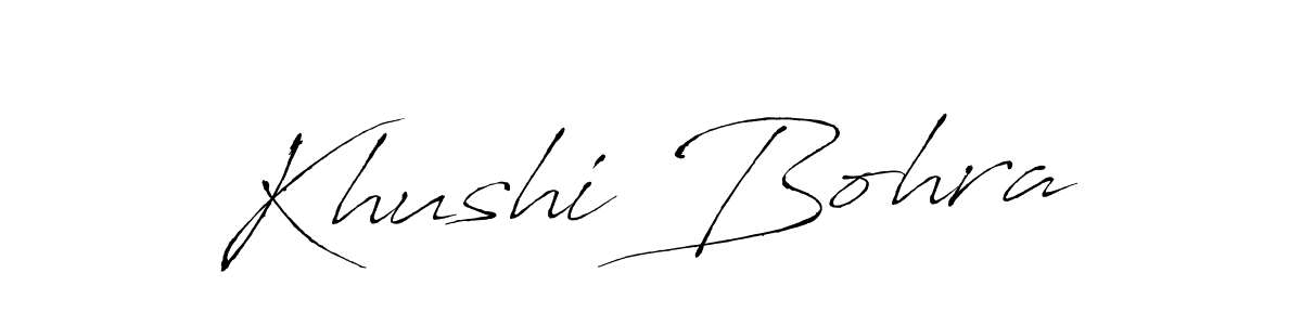 Create a beautiful signature design for name Khushi Bohra. With this signature (Antro_Vectra) fonts, you can make a handwritten signature for free. Khushi Bohra signature style 6 images and pictures png