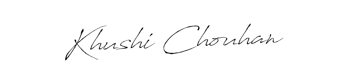 You should practise on your own different ways (Antro_Vectra) to write your name (Khushi Chouhan) in signature. don't let someone else do it for you. Khushi Chouhan signature style 6 images and pictures png