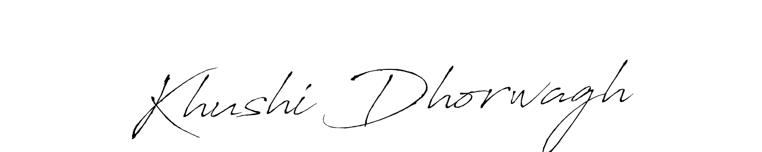 Make a short Khushi Dhorwagh signature style. Manage your documents anywhere anytime using Antro_Vectra. Create and add eSignatures, submit forms, share and send files easily. Khushi Dhorwagh signature style 6 images and pictures png
