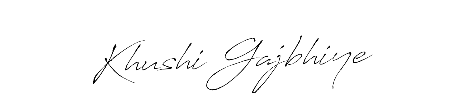 It looks lik you need a new signature style for name Khushi Gajbhiye. Design unique handwritten (Antro_Vectra) signature with our free signature maker in just a few clicks. Khushi Gajbhiye signature style 6 images and pictures png