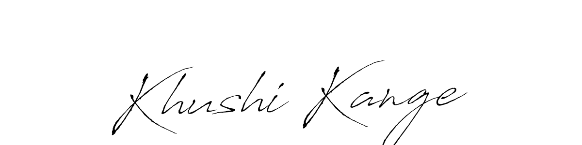 The best way (Antro_Vectra) to make a short signature is to pick only two or three words in your name. The name Khushi Kange include a total of six letters. For converting this name. Khushi Kange signature style 6 images and pictures png