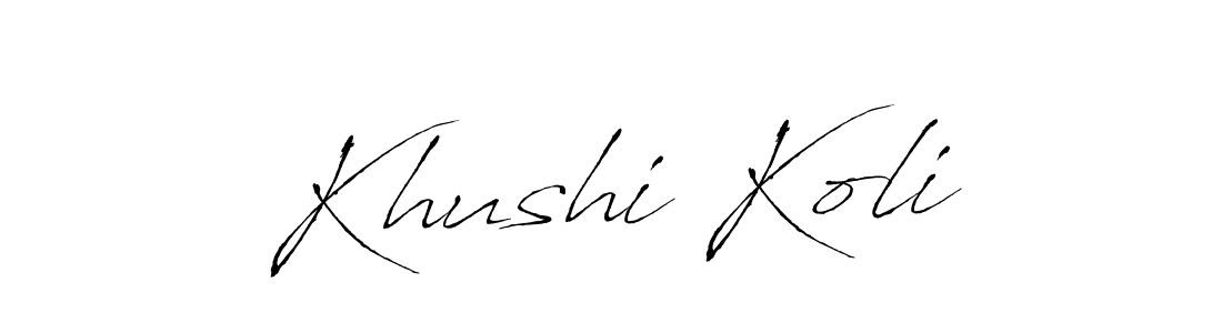 Antro_Vectra is a professional signature style that is perfect for those who want to add a touch of class to their signature. It is also a great choice for those who want to make their signature more unique. Get Khushi Koli name to fancy signature for free. Khushi Koli signature style 6 images and pictures png