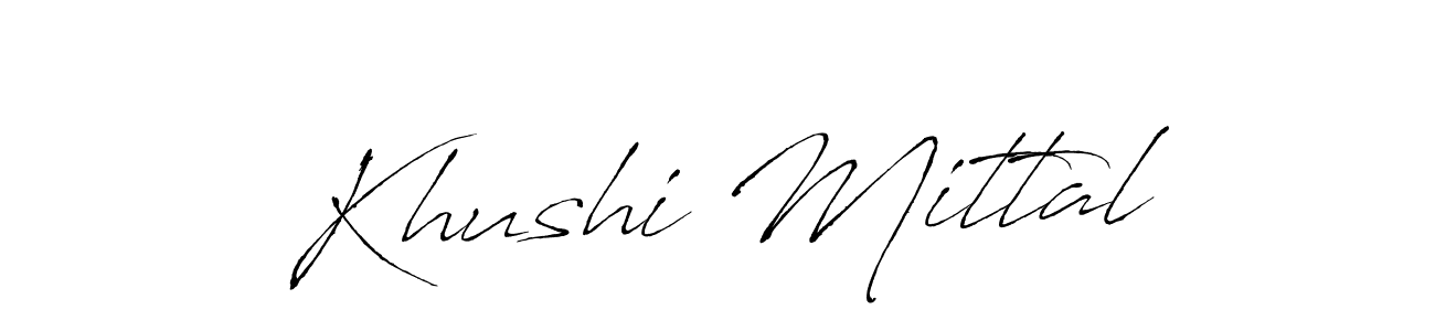 You should practise on your own different ways (Antro_Vectra) to write your name (Khushi Mittal) in signature. don't let someone else do it for you. Khushi Mittal signature style 6 images and pictures png
