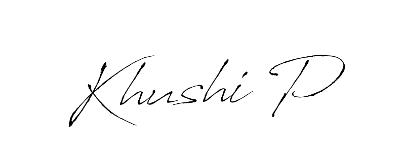 This is the best signature style for the Khushi P name. Also you like these signature font (Antro_Vectra). Mix name signature. Khushi P signature style 6 images and pictures png