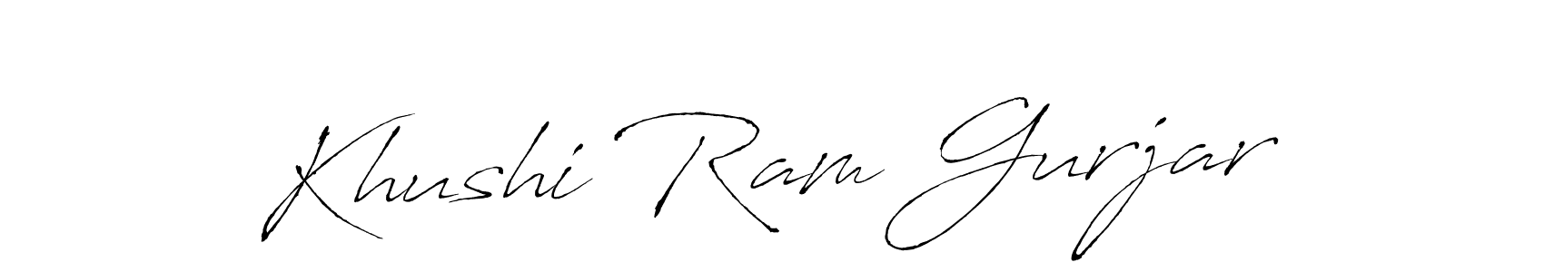 Also we have Khushi Ram Gurjar name is the best signature style. Create professional handwritten signature collection using Antro_Vectra autograph style. Khushi Ram Gurjar signature style 6 images and pictures png