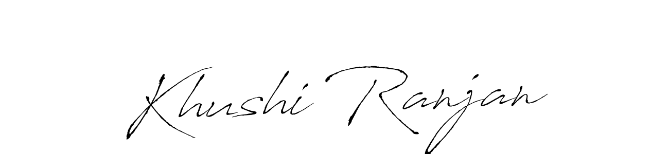Create a beautiful signature design for name Khushi Ranjan. With this signature (Antro_Vectra) fonts, you can make a handwritten signature for free. Khushi Ranjan signature style 6 images and pictures png