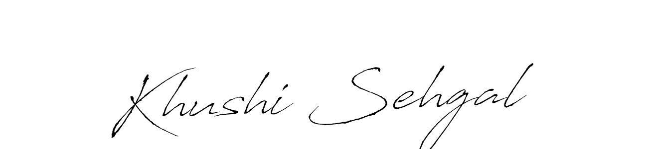 The best way (Antro_Vectra) to make a short signature is to pick only two or three words in your name. The name Khushi Sehgal include a total of six letters. For converting this name. Khushi Sehgal signature style 6 images and pictures png