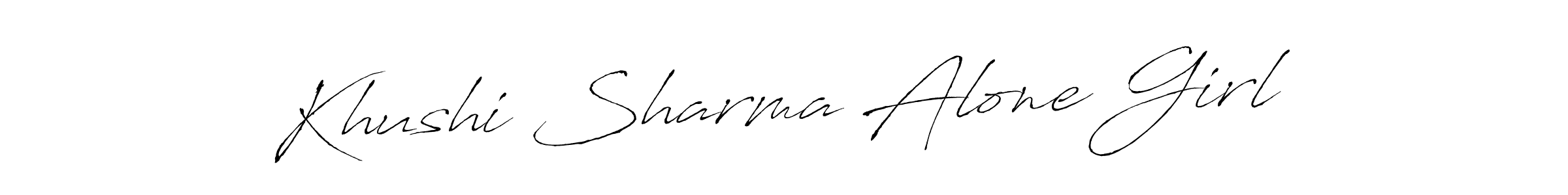 Make a beautiful signature design for name Khushi Sharma Alone Girl. With this signature (Antro_Vectra) style, you can create a handwritten signature for free. Khushi Sharma Alone Girl signature style 6 images and pictures png