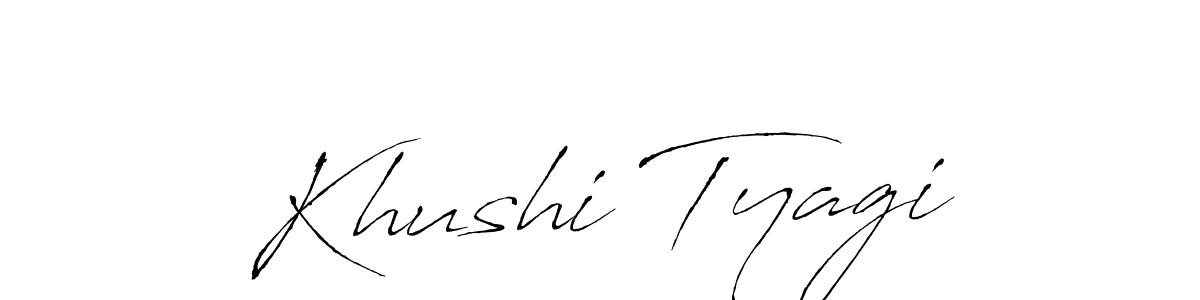 You can use this online signature creator to create a handwritten signature for the name Khushi Tyagi. This is the best online autograph maker. Khushi Tyagi signature style 6 images and pictures png
