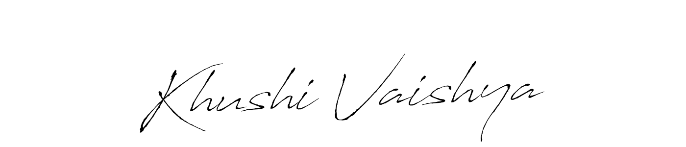 Also we have Khushi Vaishya name is the best signature style. Create professional handwritten signature collection using Antro_Vectra autograph style. Khushi Vaishya signature style 6 images and pictures png