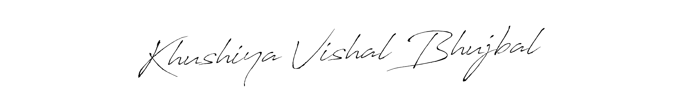 Create a beautiful signature design for name Khushiya Vishal Bhujbal. With this signature (Antro_Vectra) fonts, you can make a handwritten signature for free. Khushiya Vishal Bhujbal signature style 6 images and pictures png