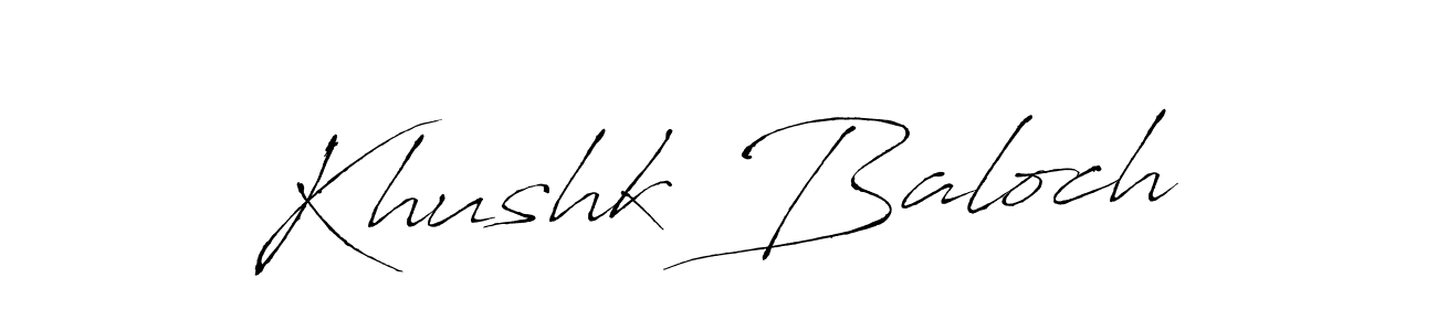 The best way (Antro_Vectra) to make a short signature is to pick only two or three words in your name. The name Khushk Baloch include a total of six letters. For converting this name. Khushk Baloch signature style 6 images and pictures png