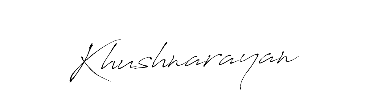 Use a signature maker to create a handwritten signature online. With this signature software, you can design (Antro_Vectra) your own signature for name Khushnarayan. Khushnarayan signature style 6 images and pictures png