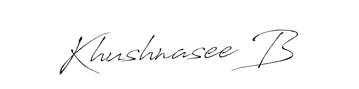 You can use this online signature creator to create a handwritten signature for the name Khushnasee B. This is the best online autograph maker. Khushnasee B signature style 6 images and pictures png