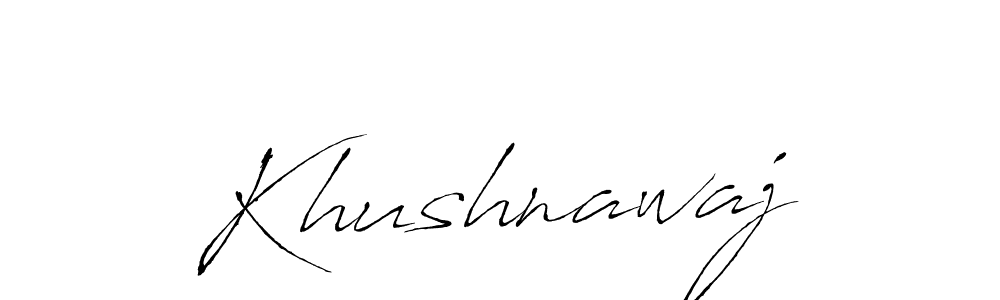 The best way (Antro_Vectra) to make a short signature is to pick only two or three words in your name. The name Khushnawaj include a total of six letters. For converting this name. Khushnawaj signature style 6 images and pictures png