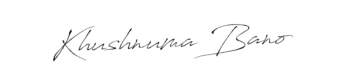 Also You can easily find your signature by using the search form. We will create Khushnuma Bano name handwritten signature images for you free of cost using Antro_Vectra sign style. Khushnuma Bano signature style 6 images and pictures png