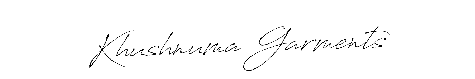 Make a short Khushnuma Garments signature style. Manage your documents anywhere anytime using Antro_Vectra. Create and add eSignatures, submit forms, share and send files easily. Khushnuma Garments signature style 6 images and pictures png