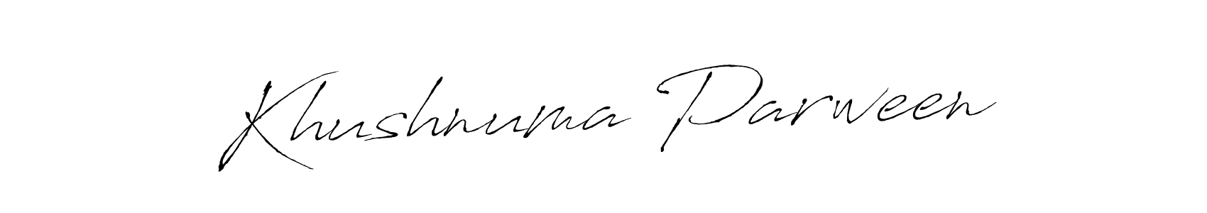 You should practise on your own different ways (Antro_Vectra) to write your name (Khushnuma Parween) in signature. don't let someone else do it for you. Khushnuma Parween signature style 6 images and pictures png