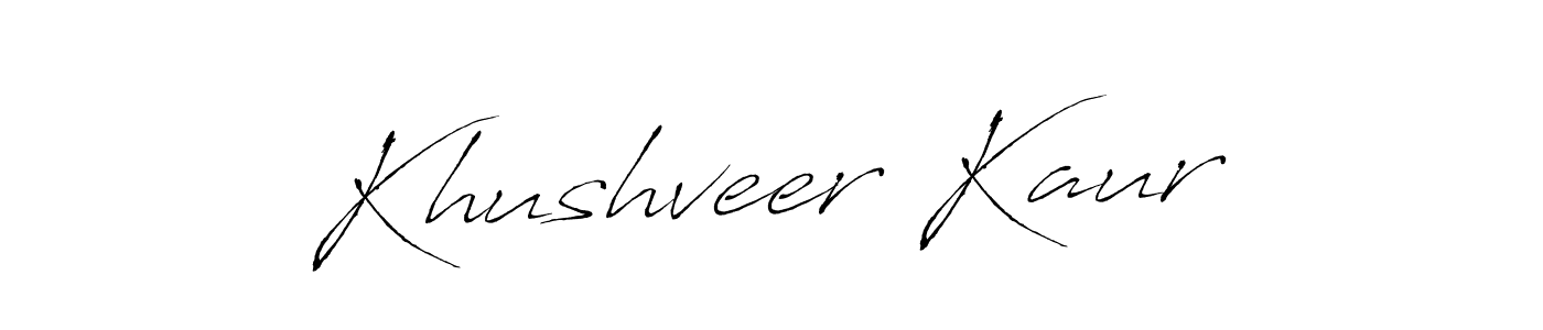 if you are searching for the best signature style for your name Khushveer Kaur. so please give up your signature search. here we have designed multiple signature styles  using Antro_Vectra. Khushveer Kaur signature style 6 images and pictures png