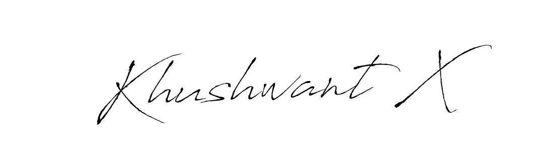 How to make Khushwant X name signature. Use Antro_Vectra style for creating short signs online. This is the latest handwritten sign. Khushwant X signature style 6 images and pictures png
