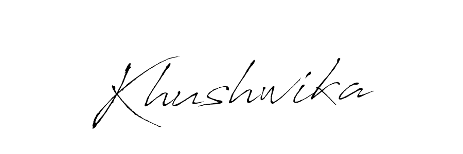 Create a beautiful signature design for name Khushwika. With this signature (Antro_Vectra) fonts, you can make a handwritten signature for free. Khushwika signature style 6 images and pictures png