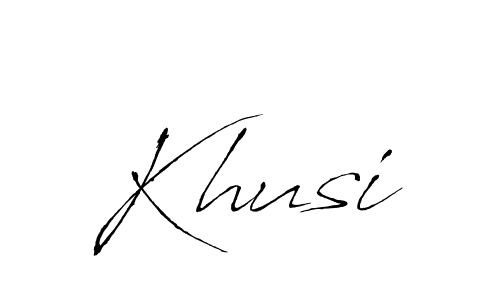 Make a beautiful signature design for name Khusi. Use this online signature maker to create a handwritten signature for free. Khusi signature style 6 images and pictures png