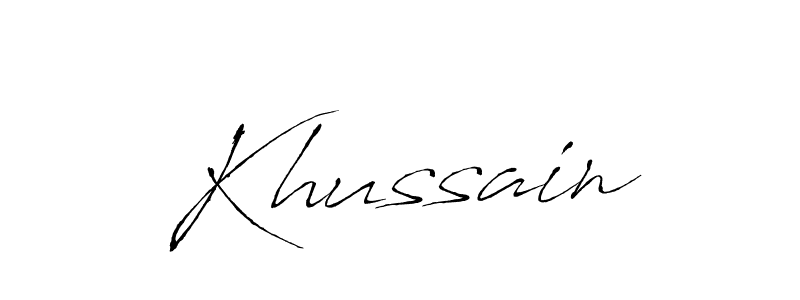 Use a signature maker to create a handwritten signature online. With this signature software, you can design (Antro_Vectra) your own signature for name Khussain. Khussain signature style 6 images and pictures png