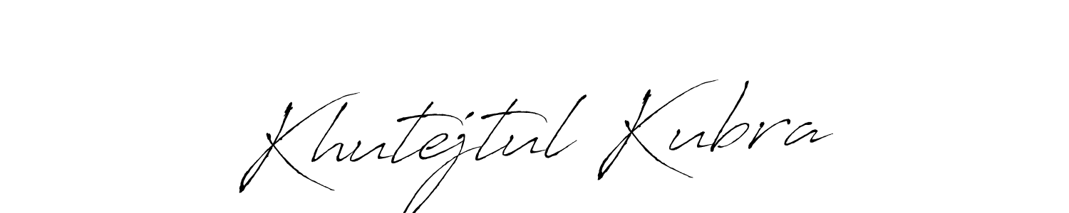Make a beautiful signature design for name Khutejtul Kubra. With this signature (Antro_Vectra) style, you can create a handwritten signature for free. Khutejtul Kubra signature style 6 images and pictures png