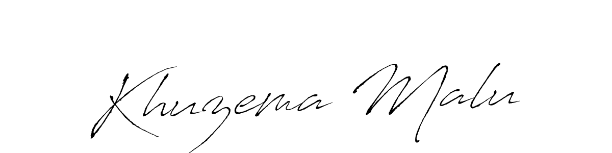 You should practise on your own different ways (Antro_Vectra) to write your name (Khuzema Malu) in signature. don't let someone else do it for you. Khuzema Malu signature style 6 images and pictures png