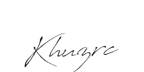 How to make Khuzrc signature? Antro_Vectra is a professional autograph style. Create handwritten signature for Khuzrc name. Khuzrc signature style 6 images and pictures png