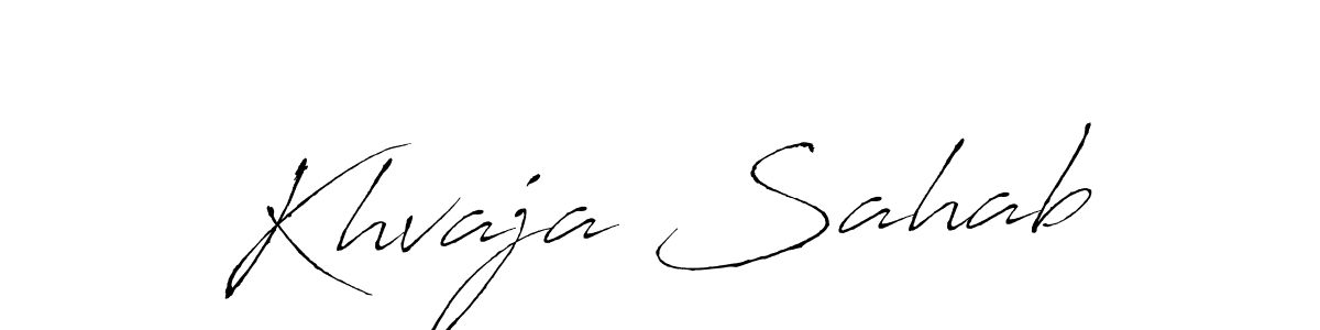 How to make Khvaja Sahab signature? Antro_Vectra is a professional autograph style. Create handwritten signature for Khvaja Sahab name. Khvaja Sahab signature style 6 images and pictures png