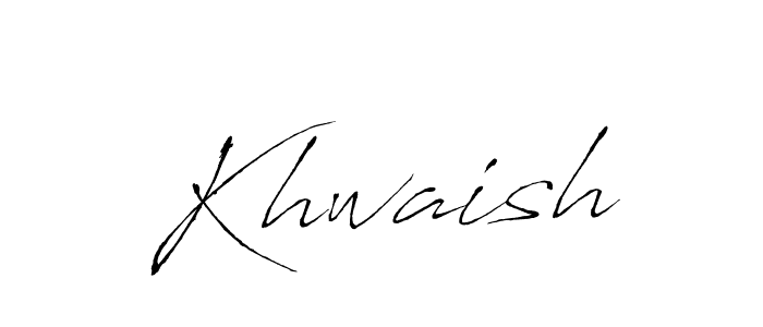 How to make Khwaish signature? Antro_Vectra is a professional autograph style. Create handwritten signature for Khwaish name. Khwaish signature style 6 images and pictures png