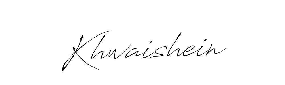 Khwaishein stylish signature style. Best Handwritten Sign (Antro_Vectra) for my name. Handwritten Signature Collection Ideas for my name Khwaishein. Khwaishein signature style 6 images and pictures png