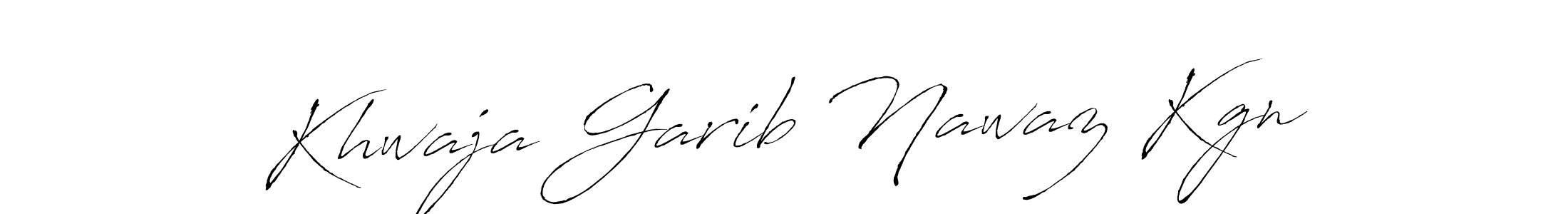 Make a beautiful signature design for name Khwaja Garib Nawaz Kgn. With this signature (Antro_Vectra) style, you can create a handwritten signature for free. Khwaja Garib Nawaz Kgn signature style 6 images and pictures png