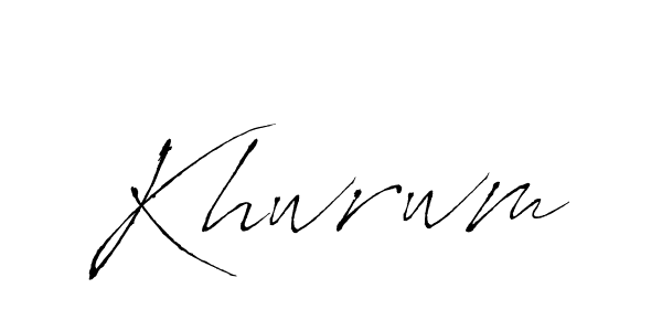 How to make Khwrwm name signature. Use Antro_Vectra style for creating short signs online. This is the latest handwritten sign. Khwrwm signature style 6 images and pictures png