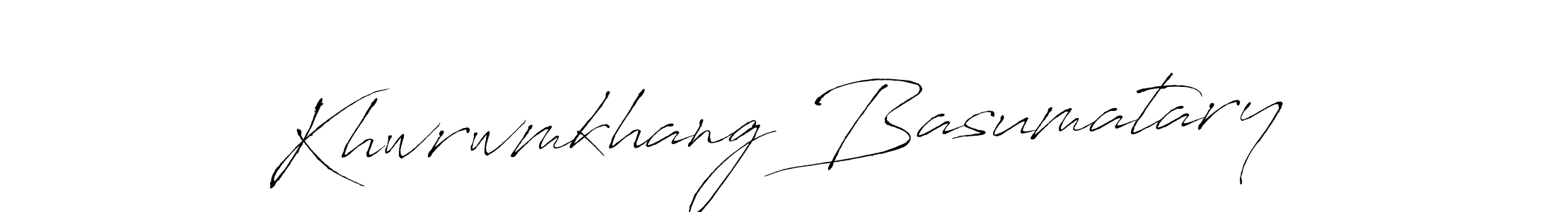 The best way (Antro_Vectra) to make a short signature is to pick only two or three words in your name. The name Khwrwmkhang Basumatary include a total of six letters. For converting this name. Khwrwmkhang Basumatary signature style 6 images and pictures png