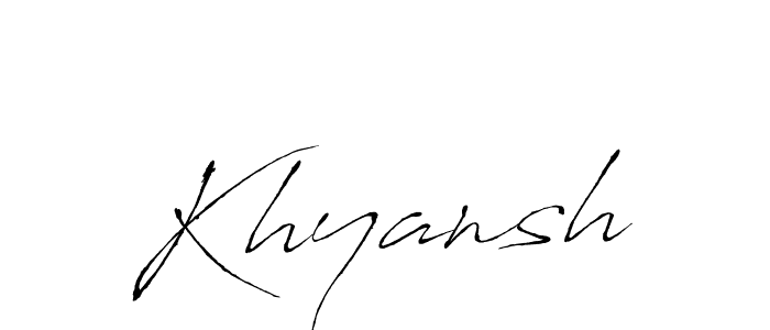 Make a beautiful signature design for name Khyansh. Use this online signature maker to create a handwritten signature for free. Khyansh signature style 6 images and pictures png