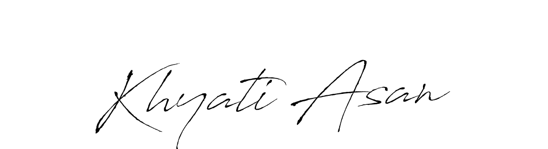 Also You can easily find your signature by using the search form. We will create Khyati Asan name handwritten signature images for you free of cost using Antro_Vectra sign style. Khyati Asan signature style 6 images and pictures png