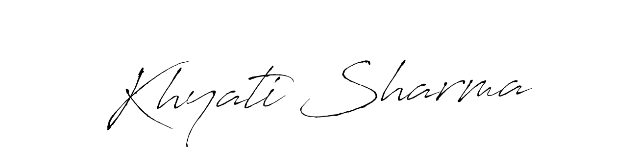 This is the best signature style for the Khyati Sharma name. Also you like these signature font (Antro_Vectra). Mix name signature. Khyati Sharma signature style 6 images and pictures png