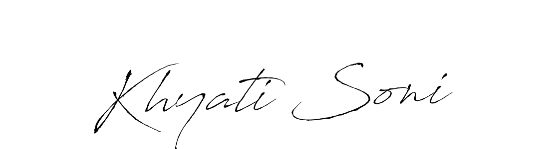 Also You can easily find your signature by using the search form. We will create Khyati Soni name handwritten signature images for you free of cost using Antro_Vectra sign style. Khyati Soni signature style 6 images and pictures png
