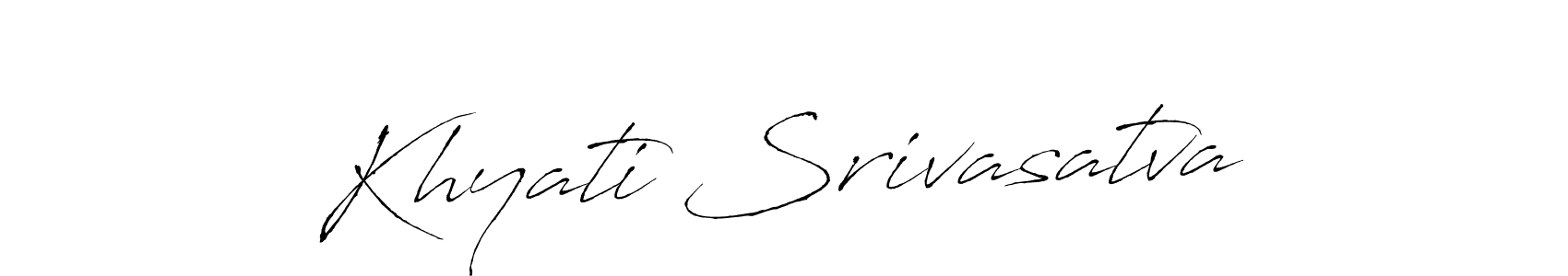 You should practise on your own different ways (Antro_Vectra) to write your name (Khyati Srivasatva) in signature. don't let someone else do it for you. Khyati Srivasatva signature style 6 images and pictures png