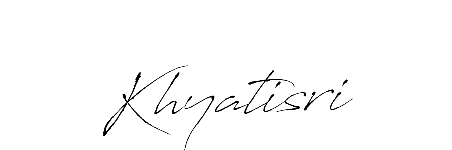 Similarly Antro_Vectra is the best handwritten signature design. Signature creator online .You can use it as an online autograph creator for name Khyatisri. Khyatisri signature style 6 images and pictures png