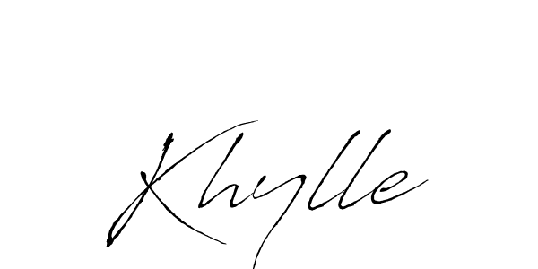 The best way (Antro_Vectra) to make a short signature is to pick only two or three words in your name. The name Khylle include a total of six letters. For converting this name. Khylle signature style 6 images and pictures png