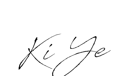 Create a beautiful signature design for name Ki Ye. With this signature (Antro_Vectra) fonts, you can make a handwritten signature for free. Ki Ye signature style 6 images and pictures png