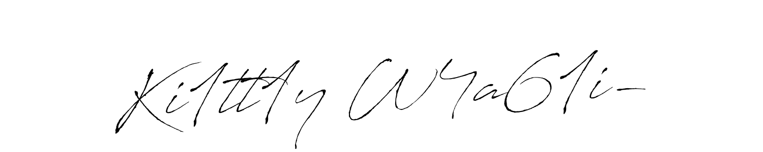 Create a beautiful signature design for name Ki1tt1y W4a61i-. With this signature (Antro_Vectra) fonts, you can make a handwritten signature for free. Ki1tt1y W4a61i- signature style 6 images and pictures png