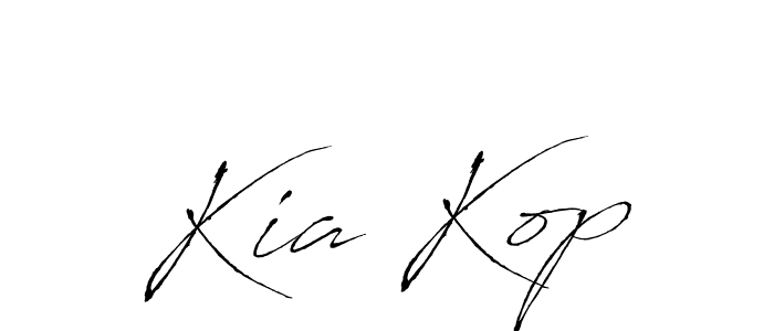 How to make Kia Kop signature? Antro_Vectra is a professional autograph style. Create handwritten signature for Kia Kop name. Kia Kop signature style 6 images and pictures png