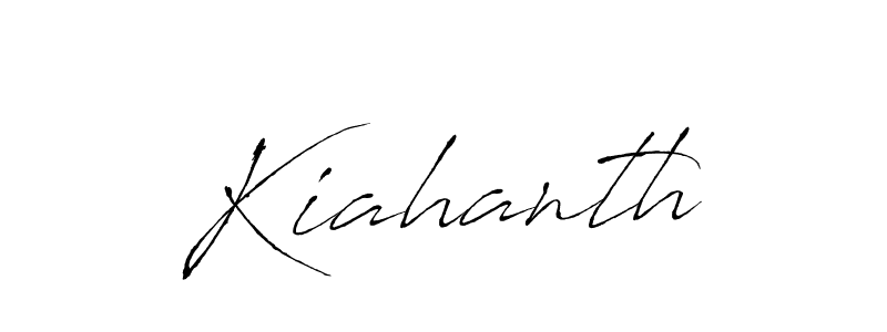 Create a beautiful signature design for name Kiahanth. With this signature (Antro_Vectra) fonts, you can make a handwritten signature for free. Kiahanth signature style 6 images and pictures png