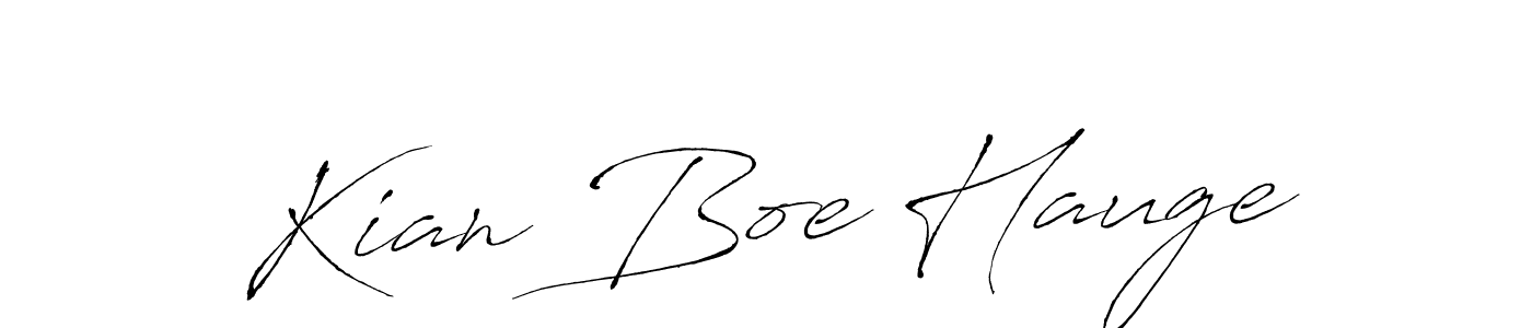 Kian Boe Hauge stylish signature style. Best Handwritten Sign (Antro_Vectra) for my name. Handwritten Signature Collection Ideas for my name Kian Boe Hauge. Kian Boe Hauge signature style 6 images and pictures png
